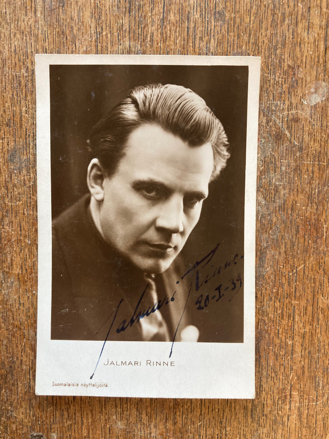 JALMARI RINNE, SIGNEERATTU VALOKUVA, 20.1.1939