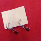 Uudet Hopeanväriset Lukkokorvakorut - pikkukuva 5