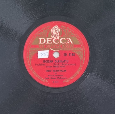 Savikiekko 1951 - Tapio Rautavaara - Decca SD 5148