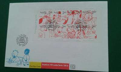 1996 fdc sarjakuva 100v