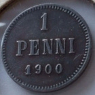 1 PENNI pari v.1899 & 1900 - hyväkuntoinen! - pikkukuva 4