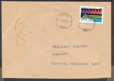 Postilähetys - Väestönsuo (LAPE 812) Juuka 14.12.1977