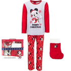 Fleece Pyjama Mikki Hiiri joulusukalla koko 98,104,116,128 - pikkukuva 1