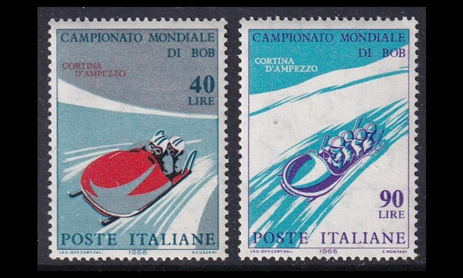 Italia 1196-7 ** Kelkkailun MM-kilpailut (1966)
