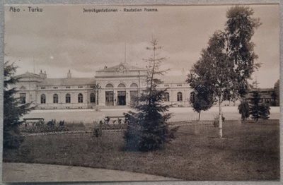 Turku Rautatieasema postikortti+negatiivi