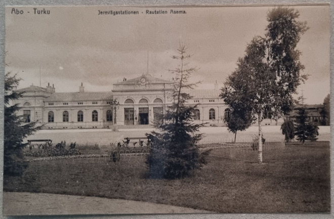 Turku Rautatieasema postikortti+negatiivi