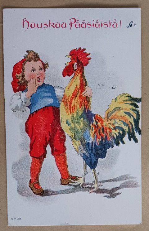 Lapsi ja värikäs jättiläiskukko, Pääsiäispk, p. 1927