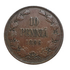 10 Penniä 1896 Variantti!? 9 vinossa oikealle! - pikkukuva 1