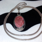 Vintage Hopea kaulakoru Rubiini kivi ruby Stone riipus 925 - pikkukuva 3