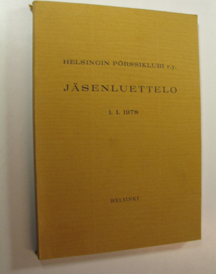 Helsingin pörssiklubi : Jäsenluettelo 1.1. 1978