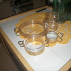 iittala Sarpaneva tsaikka lasi kullattu pidike+lautanen 1kpl - pikkukuva 2