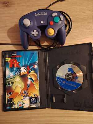Nintendo Gamecube ohjain+ Donald duck peli