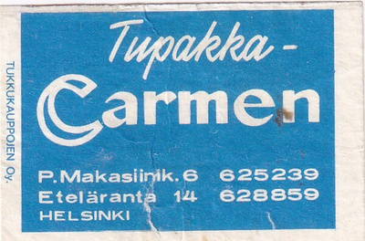 Helsinki, Tupakka - Carmen,   s84