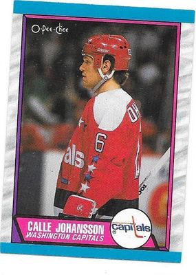 1989-90 OPC #16 Calle Johansson Washington Capitals RC