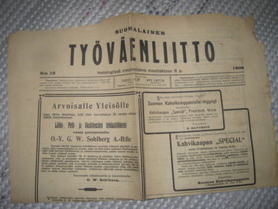 Sanomalehti : Suomalainen Työväenliitto 8.3.1909