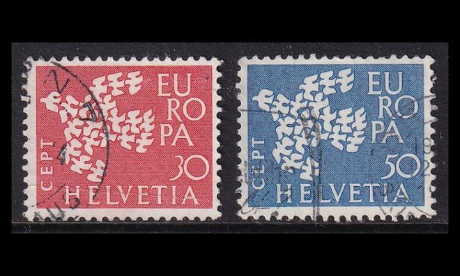Sveitsi 736-7 o Europa (1961)