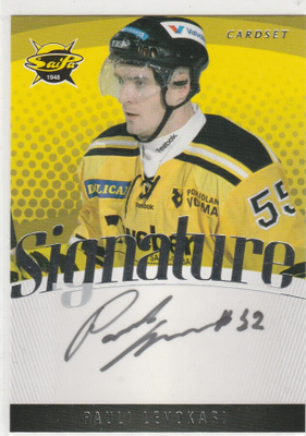 2011/12  Cardset Signature Pauli Levokari , Saipa