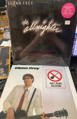 Glenn Frey (Eagles) x 2: No Fun Aloud & Allnighter LP