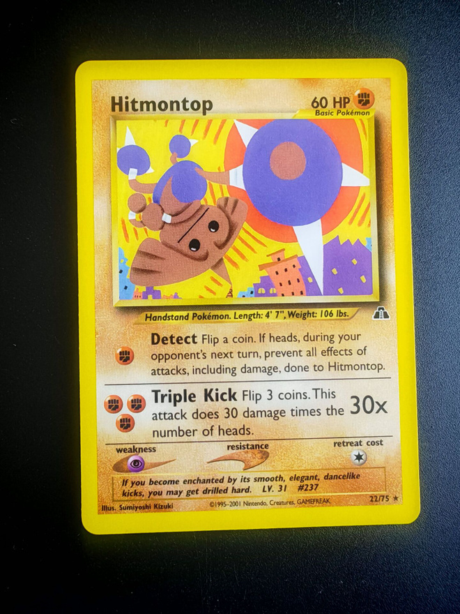 Pokemon kortti Hitmontop Neo Discovery rare