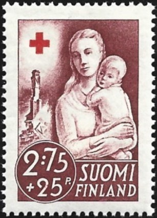 1941 Punainen Risti 2:75 mk + 25 p **  LaPe 235