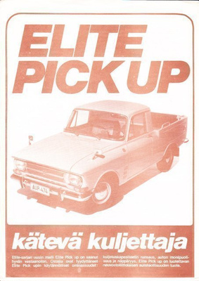 Moskvitsh Elite Pick Up -esite 70-luvun lopusta