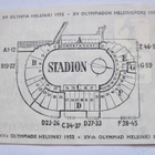 VANHA Pääsylippu Helsinki 1952 Olympia Yleisurheilu 25.7.52 - pikkukuva 2