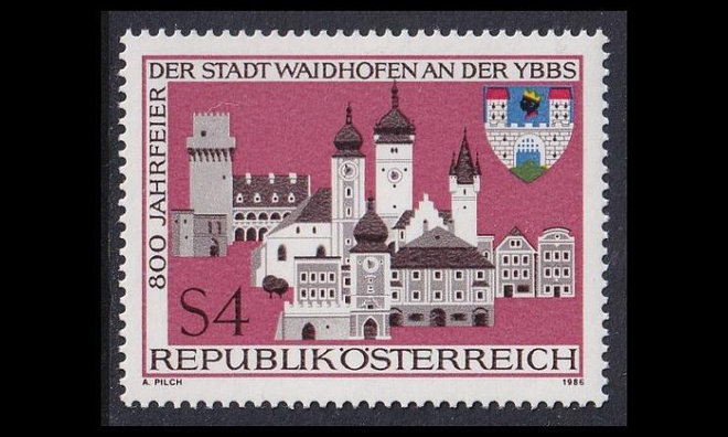 Itävalta 1852 ** Kaupunki Waidhofen an der Ybbs 800v (1986)