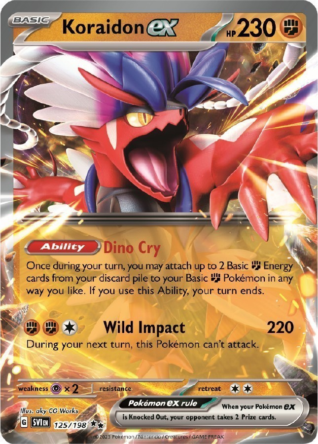 Koraidon ex 125/198 - Scarlet & Violet - NM/M