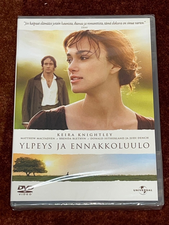 YLPEYS JA ENNAKKOLUULO - DVD - UUSI - keira knightley