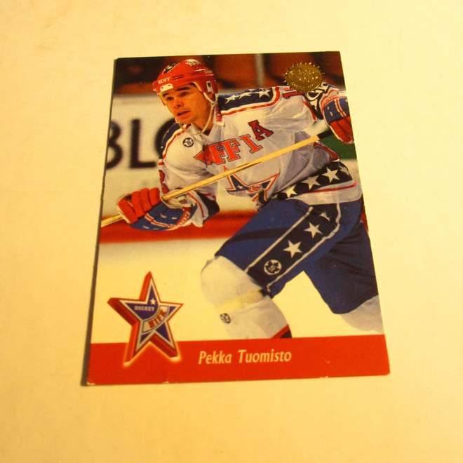 leaf jääkiekkokortti hifk -94 pekka tuomisto