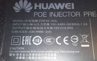 Huawei POE-35-54A 802.3AT compatible 54V 0,65A PoE