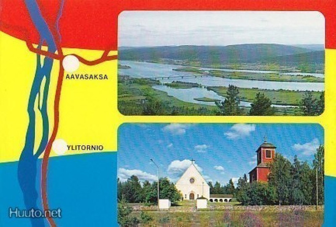 YLITORNIO - AAVASAKSA kartta sommitelma väri p171