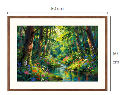 Uusi Fantasiametsä art print taulu 60 cm x 80 cm