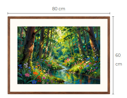 Uusi Fantasiametsä art print taulu 60 cm x 80 cm