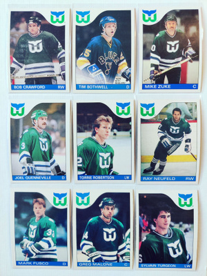 85-86 Opc - Hartford Whalers 9kpl
