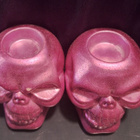 2 kpl pinkki kallo keraaminen tuikkukuppi - pikkukuva 2