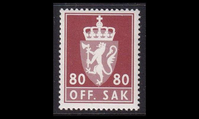 Norja 103 ** Virkamerkki 80 öre (1976)