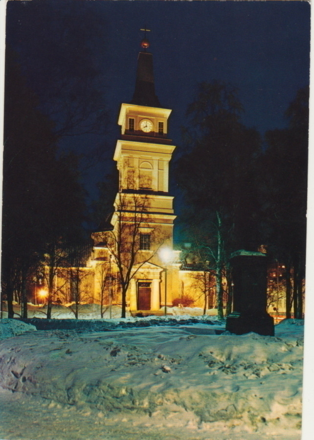 Oulu tuomiokirkko talvella 1979