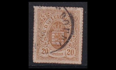 Luxemburg 19b o Vaakuna 20 C kellanruskea (1865)