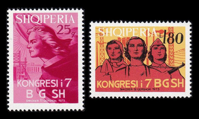 Albania 1628-9 ** Naisten liiton kongressi (1973)