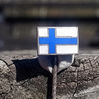 Emalinen Suomen lippu, Halkaisija - 11 mm. Ehjät emalit. - pikkukuva 4