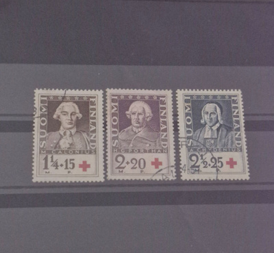 1935 PUNAINEN RISTI SARJA LEIMATTUNA, LAPE 188-190