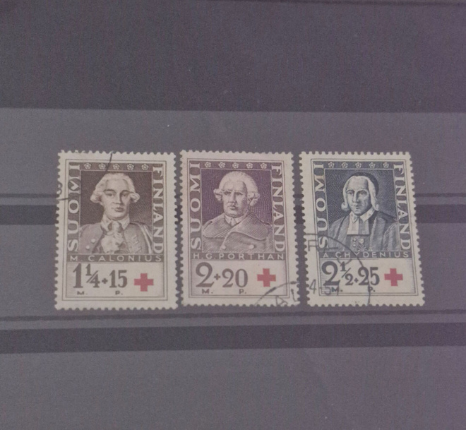 1935 PUNAINEN RISTI SARJA LEIMATTUNA, LAPE 188-190