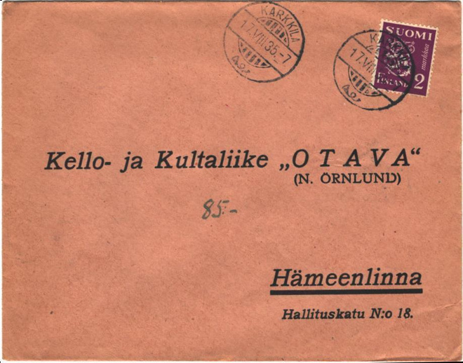 POSTILÄHETYS KARKKU-HÄMEENLINNA