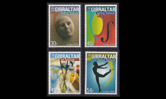 Gibraltar 1032-5 ** Europa julistetaide (2003)