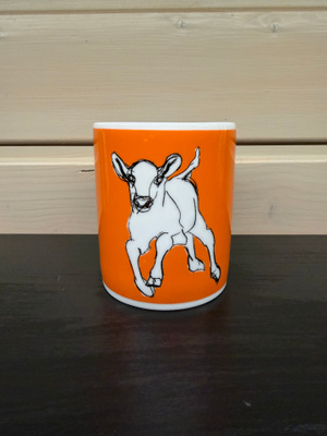 Marimekko Kevätjuhla lehmämuki 25cl, oranssi