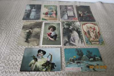 10 KPL 1900- LUVUN ALUN POSTIKORTTEJA KULKENEITA YHT. 2 €