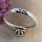 Spinning jewelry 925 hopea sormus vihreällä kivellä. Koko 17 - pikkukuva 5