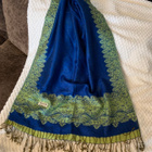 Sininen / vihreä pashmina hartiahuivi - pikkukuva 2