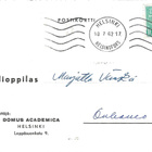HELSINKI 18.7.62 LEIMA M54F 10MK DOMUS ACADEMICA LÄHETTÄJÄ O - pikkukuva 1